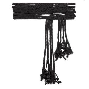 Isabel Marant Macrame Belt with Wooden Beads